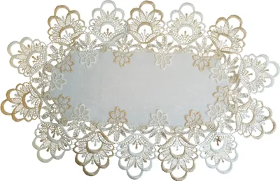 Produktbild von Tischdeckchen MIRA filigrane Spitze Jaquard Polyester 30 x 50 cm