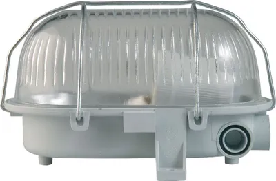 Produktbild von Unitec Kellerleuchte / Schiffsarmatur / Ovalleuchte IP44 grau 60 Watt