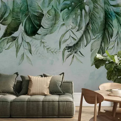 Produktbild von Selbstklebende Folie Fototapete - Green Story 196x140 cm Blätter b-C-0782-a-a