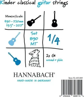 Immagine prodotto di Hannabach 890MT-1/4 - medio per 1/4 di chitarra