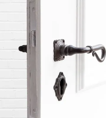 Produktbild von Drückergarnitur für Haustüren,  Edles Design | PZ | Eisen braun