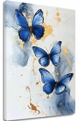 Obrázok produktu pre Obraz Motýľov - Mramorová elegancia - 80x120 cm
