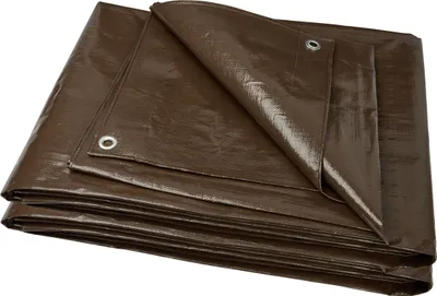 Produktbild von Garronda Abdeckplane – 6x10 m 200 g/m² – Plane wasserdicht, mit Ösen – UV-beständig, reißfest, schimmelresistent – Tarp PE Gewebeplane für Gartenmöbel, Auto, Holz – GD-0162, Braun