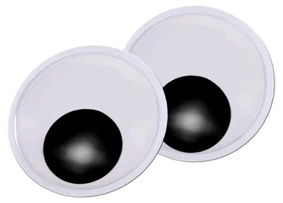 Produktbild von TOAOB 2 Stück Selbstklebend Wackelaugen Groß 180mm Runde Wiggle Googly Augen Kunststoff Puppe Augen Kulleraugen Selbstklebend Aufkleber für DIY Handwerk