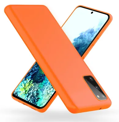 Produktbild von NALIA Neon Handy Hülle für Samsung Galaxy S20, Silikon Case Cover Bumper Etui Orange