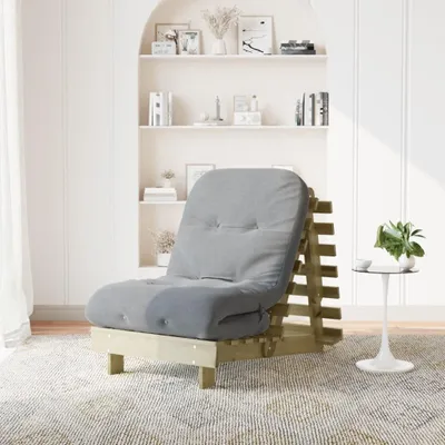 Immagine prodotto di Divano letto stile futon - Divano letto - Letto a scomparsa - Divano letto futon - Divano letto - Struttura in legno di pino trattato
