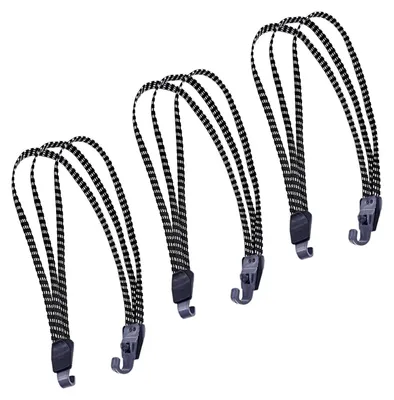 Produktbild von Gepäckspanner Fahrradgepäckträger Spanngurt mit Haken - 3 Stück - 60 bis 110 cm - Elastisch - Für Fahrrad und Motorrad
