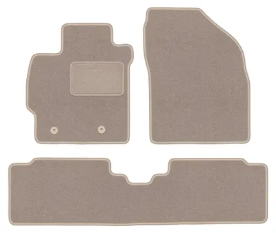 Produktbild von Velours-Fußmatten für Toyota Auris I 2006-2013 (Schrägheck) – 3-tlg, Beige, passgenau – Wielganizator LUX
