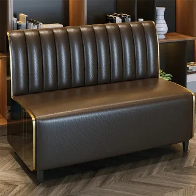 Produktbild von Gastronomie Sofa für Café Bar Restaurant Hotel, Braun, 120×60×90 cm【Y-02】