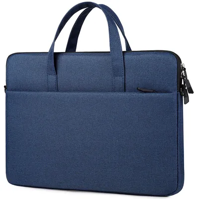 Obrázek produktu pro Tenká brašna na notebook 15,6" modrá s rukojetí a popruhem