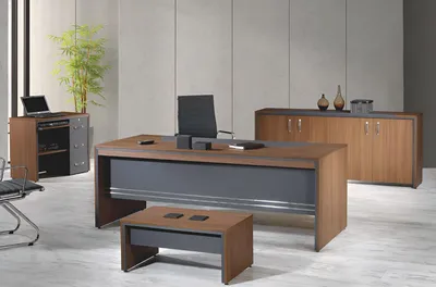 Produktbild von Garnitur Büromöbel Komplettbüro Schreibtisch Set 4tlg Holz Braun Büro