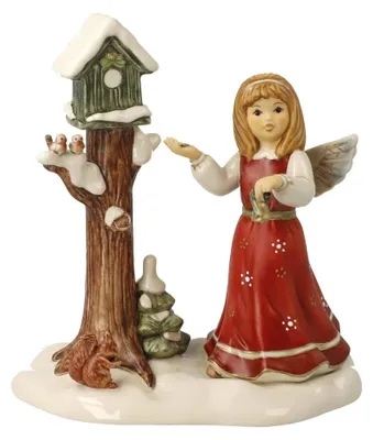 Porseleinen engelfiguur, 19,5 cm, kerstdecoratie