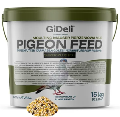 Zdjęcie produktu dla Karma dla gołębi 15 kg Bogata w białko Nasiona oleiste Zboża Hodowla i sport Naturalna GiDeli