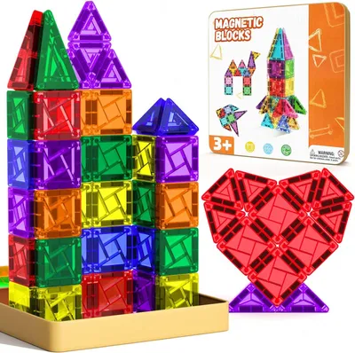 Produktbild von Magnetische Bausteine Set, 60-teilig, für Kinderreise