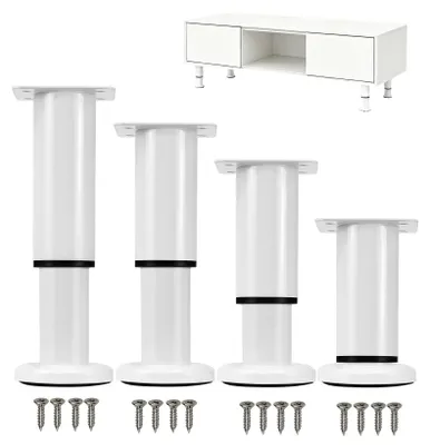 Immagine prodotto di Omgoods - Set di 4 piedini regolabili per mobili, 12 cm