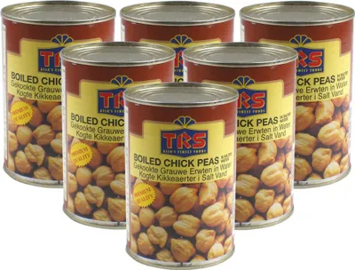 Produktbild von [ 6x 400g / 240g ATG ] TRS Kichererbsen Gesotten (gekocht) BOILD CHICK PEAS