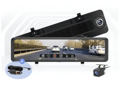 Obrázek produktu pro Junsun Autokamera, zrcátko s kamerou, SMART Android přední kamera, zadní kamera, Android chytré zrcátko do auta, GPS Navigace, WIFI, Bluetooth, ADAS, Kamera v zrcátku FULLHD