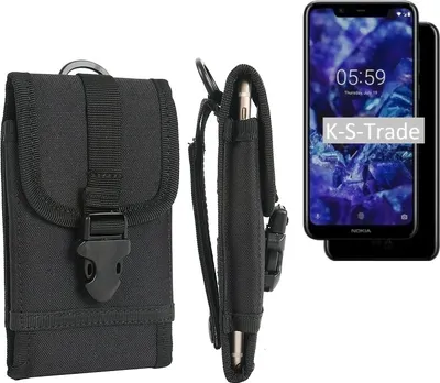 Produktbild von K-S-Trade Handyhülle kompatibel mit Nokia 5.1 plus Gürteltasche Holster Handytasche Gürtel Tasche Schutzhülle Robuste Handy Schutz Hülle Tasche