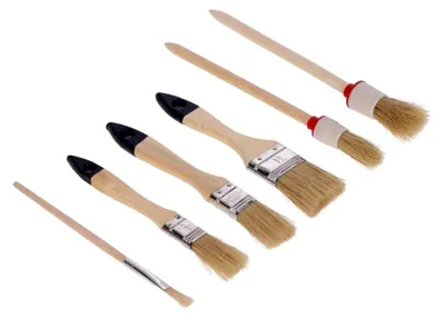 Produktbild von 6-teiliges Universal Pinselset Rund- und Flachpinsel