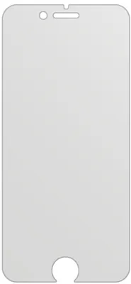 A matte screen protector for a smartphone.