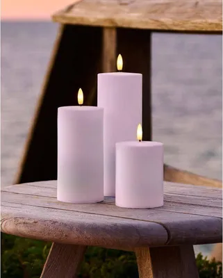 Zdjęcie produktu dla Sirius LED Candles Sille Outdoor Zestaw 3 świec 7,5 cm biały