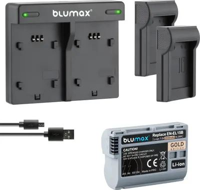 Produktbild von 1x Akku + Lader für Nikon EN-EL15B  A/B/C  Z5 Z6 Z7 II  D7500 2040 mAh 7,0V