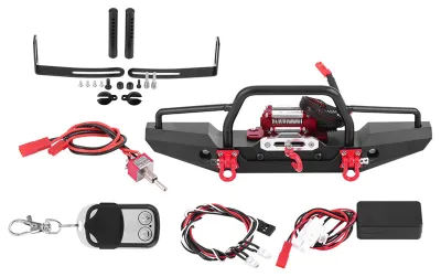 Produktbild von Frontstoßstange aus Aluminiumlegierung mit Winde für Traxxas TRX-4 RC Car Crawler Upgrade-Teil