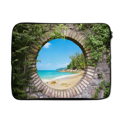 Produktbild von MuchoWow® Laptop Hülle 15 Zoll Strand - Meer - Aussicht - Sommer Laptoptasche - Laptoptasche - Sleeve - Rundum-Schutz