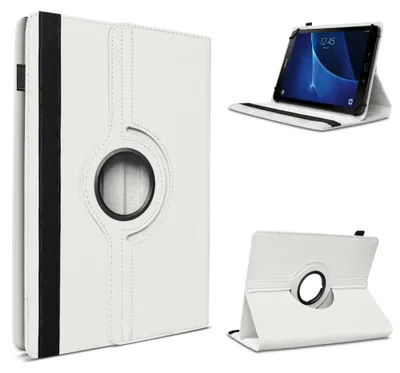 Produktbild von Tablet Hülle für Samsung Galaxy Tab A6 10.1 Tasche Schutzhülle Case Schutz CoverMotiv:Weiss