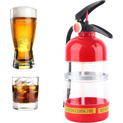 Produktbild von Bierzapfanlagen, Feuerlöscher Aussehen Bierzapfanlagen (2L), Bierspender, Getränkespender, mit Kartusche, 13x13x34cm, Geeignet für TKV/Bar/Kneipe