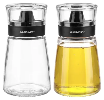 2er-Set Ölflaschen 160 ml, Glas, auslaufsicher, tropffrei