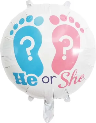 Produktbild von Folienballon Boy or Girl Genderreveal Ø 45 cm