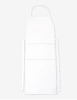 Produktbild von CG Workwear 00130-01 | Latzschürze Verona 110 x 75 cm - Waschbar bis 95 °C - Farbe: White - Größe: 110 x 75 cm