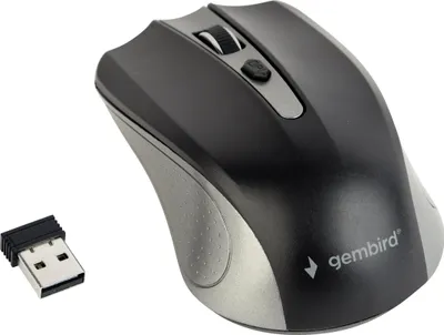 Image de gembird Maus OPT WIRELESS 4 Tasten inkl. USB grau-silber