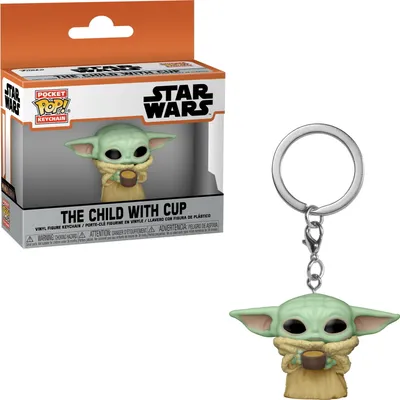 Produktbild von Star Wars - The Child with Cup  - Schlüsselanhänger Funko Pocket POP! Keychain