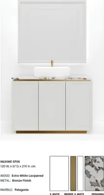 Produktbild von Weißer Badezimmerschrank Badezimmermöbel Regal Badezimmerschrank Holzregale
