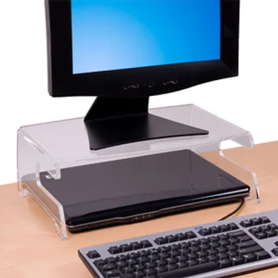 Produktbild von Dataflex Addit Monitorerhöhung 660, Multimedia-Ständer, Transparent, Acryl, Flachbildschirm, 15 kg, 144 mm