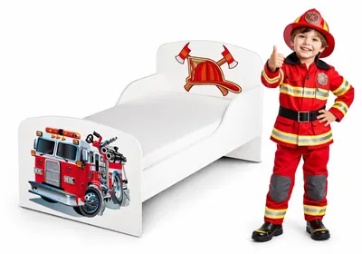 Produktbild von Bayagu Weißes Kinderbett 140x70cm aus Holz mit Schaumstoffmatratze