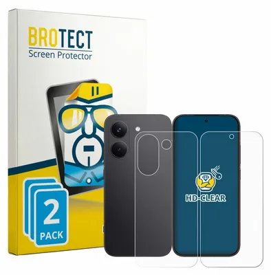 Produktbild von 2x Für Xiaomi Poco X8 Pro (Display+Rückseite) Schutzfolie BROTECT Displayschutz Display Schutz Folie Klar Transparent