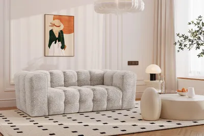 Produktbild von Kaiser Möbel Sofa 2-Sitzer, Komfort Couch BALOO, stoff Schenille & Bouclé, Ecru