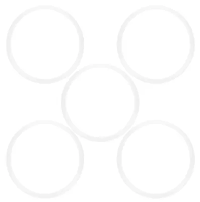 Produktbild von 5 Stück Schnellkochtopf-Dichtungsring, transparent, universelle Edelstahl-Dichtungen, O-Ring, 22 cm