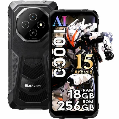 Produktbild von 2026 Blackview FORT1 Outdoor Handy 18GB+256GB, 10000mAh,6.56",90Hz, Android 15, NFC/FOTA/390g/DREI Kartenfächer/Fingerabdruck//IP69K Wasserdicht