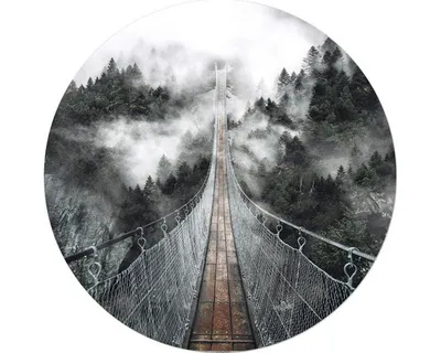 Produktbild von Glasbild Suspension Bridge GLR150 Ø 50 cm