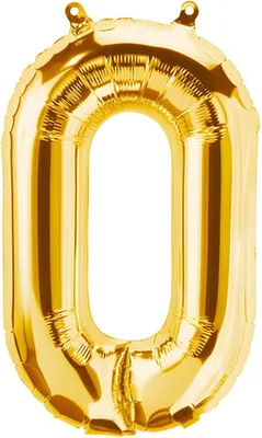 Immagine prodotto di Palloncino in foil lettera O, oro, 80 cm circa, da riempire con aria compressa