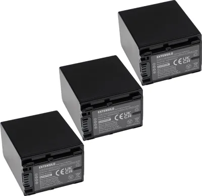 Produktbild von EXTENSILO 3x Akku kompatibel mit Sony HDR-XR350E, HDR-XR200E, HDR-XR160E, HDR-XR500E, HDR-XR350VE, HDR-XR200VE Kamera (3090 mAh, 7,4 V, Li-Ion)