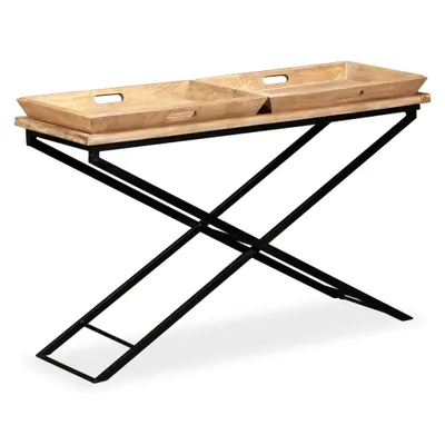 Image de Table console Bois de manguier massif 130 x 40 x 80 cm