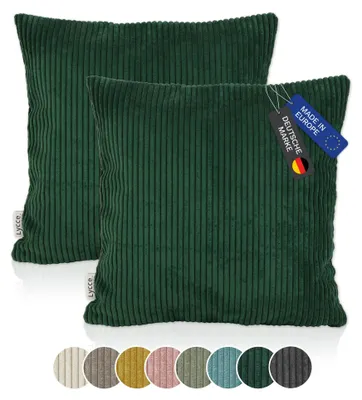 Image de Housses de coussin, lot de 2, en tissu CORD (50 x 50 cm) - Fabriqué dans l'UE