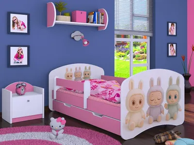 Produktbild von BDW, Kinderbett mit Matratze, Lattenrost, mit Schublade, ROSA, 140x70
