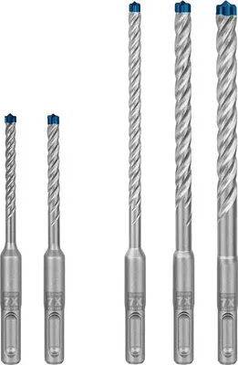 Produktbild von EXPERT SDS plus-7X Hammerbohrer-Set, D= 5 / 6 / 6 / 8 / 10 mm, 5-tlg.
