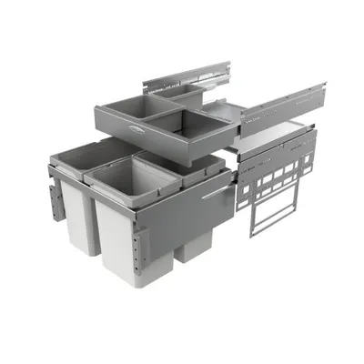 Immagine prodotto di Naber, Cox® Base 1T 500-3 con base di appoggio. Cestino per rifiuti, grigio chiaro, altezza 460 mm - Cestino per rifiuti